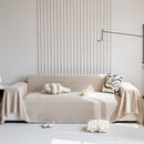 Chenille Thickened Solid Couch Blanket Throws, Reversible Couch Covers for Sectional Couches