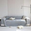 Chenille Thickened Solid Couch Blanket Throws, Reversible Couch Covers for Sectional Couches