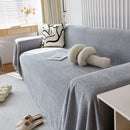 Chenille Thickened Solid Couch Blanket Throws, Reversible Couch Covers for Sectional Couches