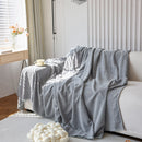 Chenille Thickened Solid Couch Blanket Throws, Reversible Couch Covers for Sectional Couches