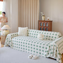 Geometric Jacquard Plush Warm Sofa Couch Cover Coral Fleece Throw Blanket for Couch