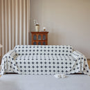 Geometric Jacquard Plush Warm Sofa Couch Cover Coral Fleece Throw Blanket for Couch by Slipcover KAS™