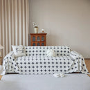 Geometric Jacquard Plush Warm Sofa Couch Cover Coral Fleece Throw Blanket for Couch by Slipcover KAS™