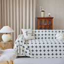 Geometric Jacquard Plush Warm Sofa Couch Cover Coral Fleece Throw Blanket for Couch by Slipcover KAS™