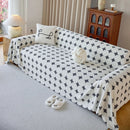 Geometric Jacquard Plush Warm Sofa Couch Cover Coral Fleece Throw Blanket for Couch by Slipcover KAS™