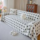 Geometric Jacquard Plush Warm Sofa Couch Cover Coral Fleece Throw Blanket for Couch by Slipcover KAS™