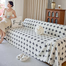 Geometric Jacquard Plush Warm Sofa Couch Cover Coral Fleece Throw Blanket for Couch by Slipcover KAS™