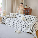 Geometric Jacquard Plush Warm Sofa Couch Cover Coral Fleece Throw Blanket for Couch by Slipcover KAS™