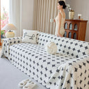 Geometric Jacquard Plush Warm Sofa Couch Cover Coral Fleece Throw Blanket for Couch by Slipcover KAS™