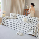 Geometric Jacquard Plush Warm Sofa Couch Cover Coral Fleece Throw Blanket for Couch by Slipcover KAS™