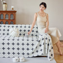 Geometric Jacquard Plush Warm Sofa Couch Cover Coral Fleece Throw Blanket for Couch by Slipcover KAS™