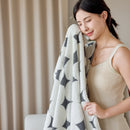 Geometric Jacquard Plush Warm Sofa Couch Cover Coral Fleece Throw Blanket for Couch by Slipcover KAS™