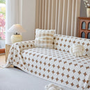 Geometric Jacquard Plush Warm Sofa Couch Cover Coral Fleece Throw Blanket for Couch by Slipcover KAS™