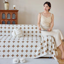 Geometric Jacquard Plush Warm Sofa Couch Cover Coral Fleece Throw Blanket for Couch by Slipcover KAS™
