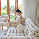 Geometric Jacquard Plush Warm Sofa Couch Cover Coral Fleece Throw Blanket for Couch by Slipcover KAS™