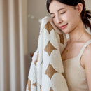 Geometric Jacquard Plush Warm Sofa Couch Cover Coral Fleece Throw Blanket for Couch by Slipcover KAS™
