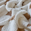 Geometric Jacquard Plush Warm Sofa Couch Cover Coral Fleece Throw Blanket for Couch by Slipcover KAS™