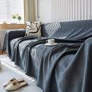 Textured Chenille Sofa Cover Throw, Soft Washable Couch Blanket Protector for Pets