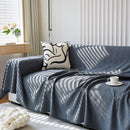 Textured Chenille Sofa Cover Throw, Soft Washable Couch Blanket Protector for Pets