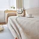 Textured Chenille Sofa Cover Throw, Soft Washable Couch Blanket Protector for Pets