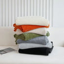 Chenille Thickened Solid Couch Blanket Throws, Reversible Couch Covers for Sectional Couches
