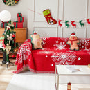 Merry Christmas Cozy Chenille Couch Cover Blanket, Non Slip Sofa Cover, Furniture Covers for Pets