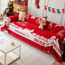 Merry Christmas Cozy Chenille Couch Cover Blanket, Non Slip Sofa Cover, Furniture Covers for Pets
