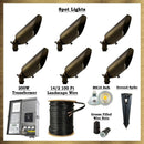 Brass LED Spot Light Kit: (6) Brass Spotlights, All Necessary Components