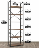 Industrial Bookshelf – /4/5/6/Triple-Tier Metal Storage Shelf by 2Dropme