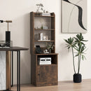 6-Tier Bookshelf Nightstand with Charging Station and Cabinet by LJGDeals