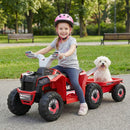 Kids Electric ATV Quad with Detachable Trailer 6V