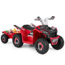 Kids Electric ATV Quad with Detachable Trailer 6V