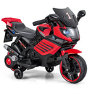 6V Kids Motorcycle with Headlights Music and Detachable Training Wheels