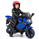 6V Kids Motorcycle with Headlights Music and Detachable Training Wheels