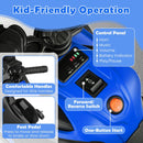 6V Kids Motorcycle with Headlights Music and Detachable Training Wheels