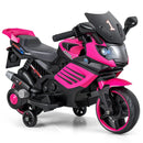 6V Kids Motorcycle with Headlights Music and Detachable Training Wheels by LJGDeals
