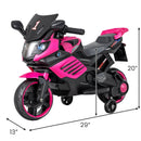 6V Kids Motorcycle with Headlights Music and Detachable Training Wheels by LJGDeals