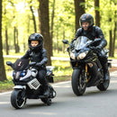 6V Kids Motorcycle with Headlights Music and Detachable Training Wheels by LJGDeals