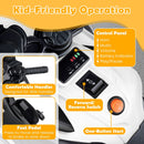 6V Kids Motorcycle with Headlights Music and Detachable Training Wheels