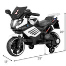6V Kids Motorcycle with Headlights Music and Detachable Training Wheels by LJGDeals