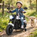 6V Kids Motorcycle with Headlight and Music and Training Wheels