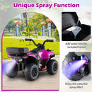 6V Kids Ride On ATV with Spray Function and Storage Box with Music by LJGDeals