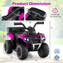 6V Kids Ride On ATV with Spray Function and Storage Box with Music