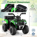 6V Kids Ride On ATV with Spray Function and Storage Box with Music