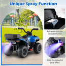 6V Kids Ride On ATV with Spray Function and Storage Box with Music