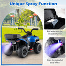 6V Kids Ride On ATV with Spray Function and Storage Box with Music