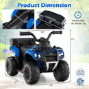 6V Kids Ride On ATV with Spray Function and Storage Box with Music