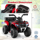 6V Kids Ride On ATV with Spray Function and Storage Box with Music