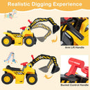 6V Kids Ride On Excavator Fun Digger with Folding Basketball Hoop by LJGDeals