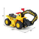 6V Kids Ride On Excavator Fun Digger with Folding Basketball Hoop by LJGDeals